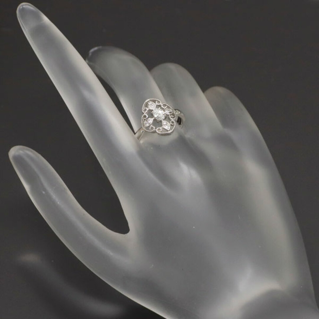 Pt900 オーバルカット ダイヤモンド リング 0.204ct D0.07ctの Pt900 オーバルカット ダイヤモンド リング 0.204ct D0.07ctの