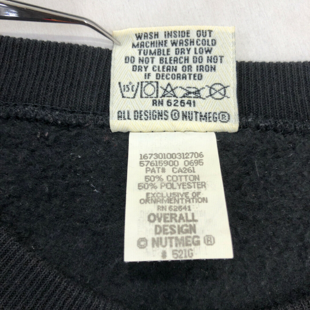 90年代 USA製 NUTMEG ナツメグ レーシング スウェット ブラック 90年代 USA製 NUTMEG ナツメグ レーシング スウェット ブラック