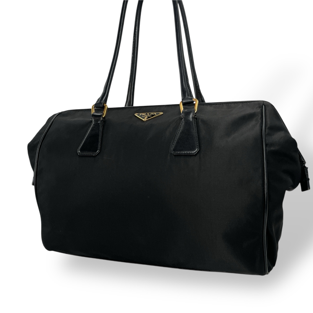 PRADA - プラダ ハンドバッグ 三角ロゴ ミニボストン ボーリング PRADA - プラダ ハンドバッグ 三角ロゴ ミニボストン ボーリング