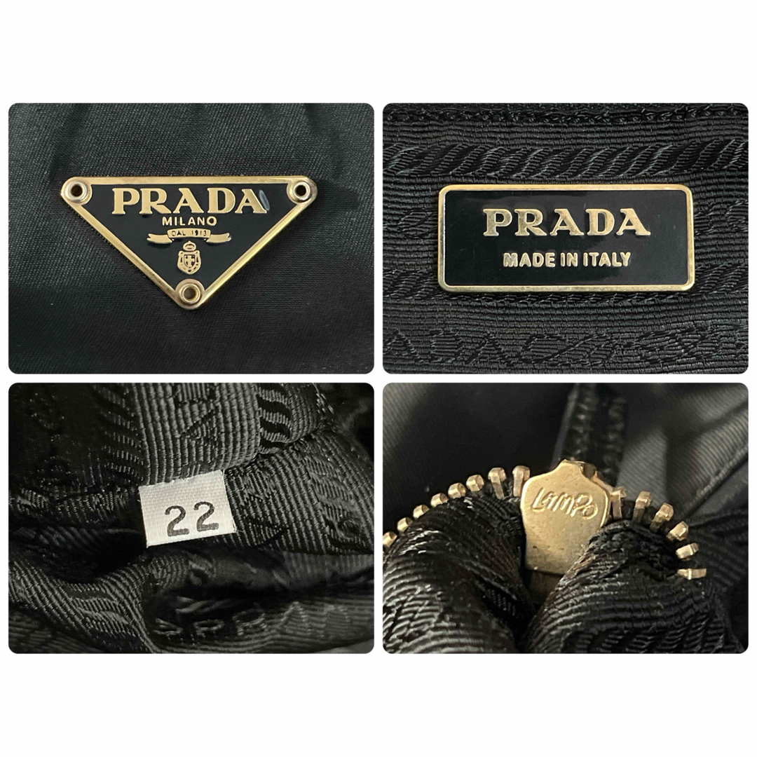 PRADA - プラダ ハンドバッグ 三角ロゴ ミニボストン ボーリング PRADA - プラダ ハンドバッグ 三角ロゴ ミニボストン ボーリング