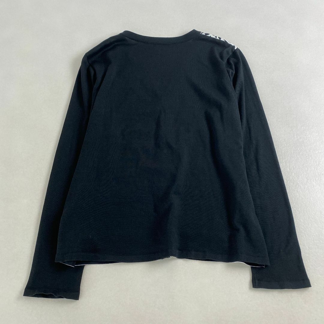 LEONARD - レオナール カーディガン 総柄 シルク 綿 黒白 L LEONARD - レオナール カーディガン 総柄 シルク 綿 黒白 L