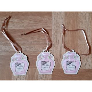 未使用 アンティーク風 ギフトタグ 香水瓶柄 3枚 ポイント消化に(カード/レター/ラッピング)