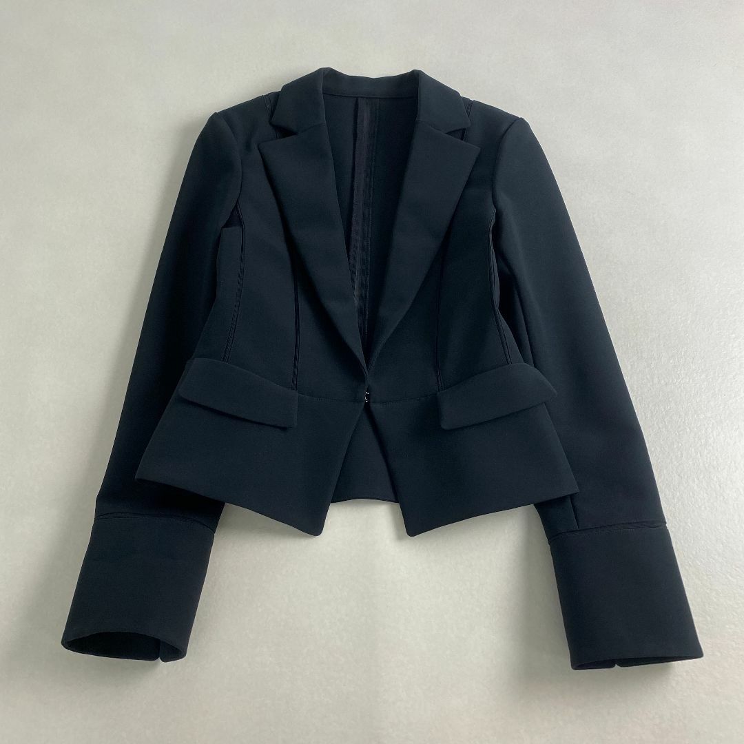 FOXEY NEW YORK - 美品　フォクシーニューヨーク　ジャケット　スーツ　セレモニー　カンカン素材　黒