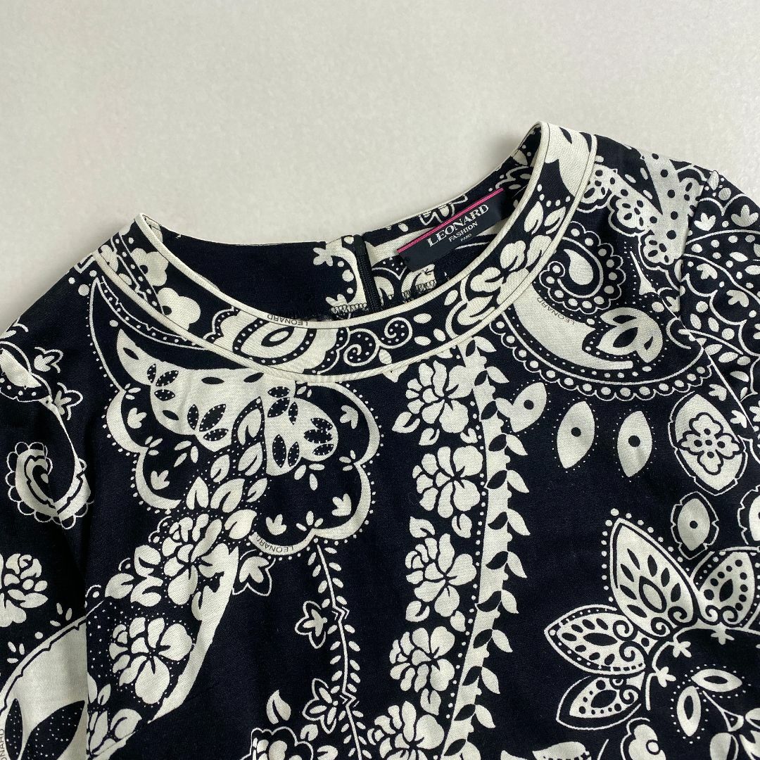 LEONARD - レオナール カットソー 花柄 ペイズリー ウール LEONARD - レオナール カットソー 花柄 ペイズリー ウール