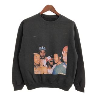 ラッパー スウェット バンド ブラック(メンズ L相当)中古 古着 ラッパー スウェット バンド ブラック(メンズ L相当)中古 古着