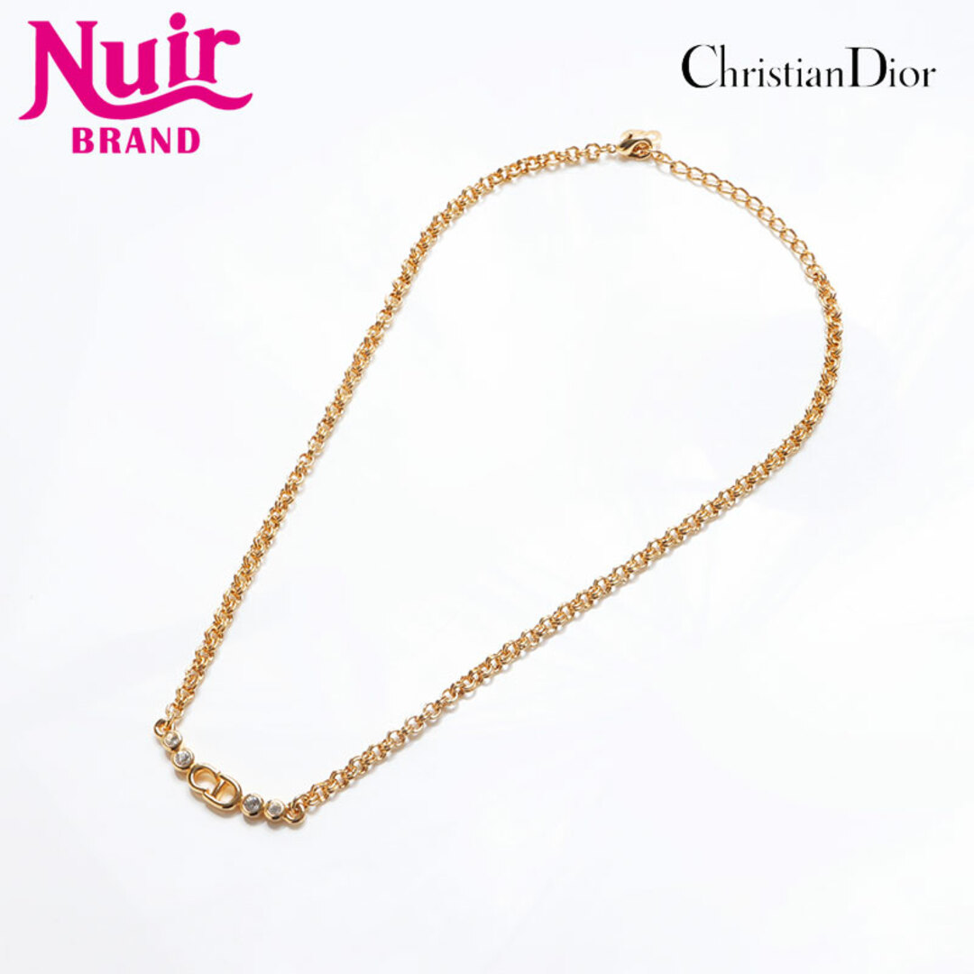Christian Dior - ディオール Dior CDロゴ ラインストーン ネックレス