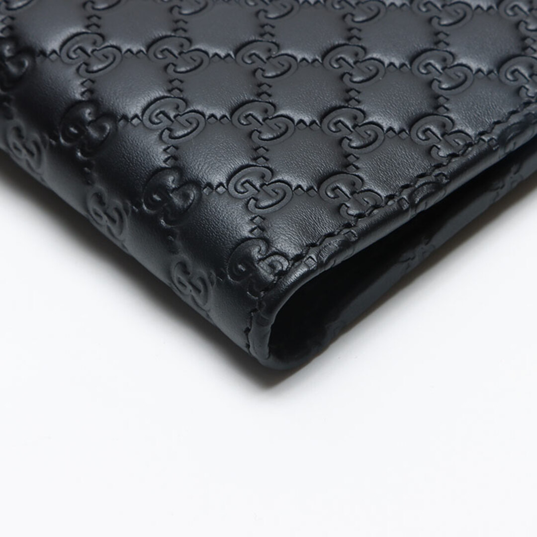 GUCCI - グッチ GUCCI マイクロ GG シマ レザー 二つ折り財布の GUCCI - グッチ GUCCI マイクロ GG シマ レザー 二つ折り財布の