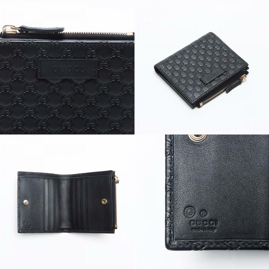 GUCCI - グッチ GUCCI マイクロ GG シマ レザー 二つ折り財布の GUCCI - グッチ GUCCI マイクロ GG シマ レザー 二つ折り財布の