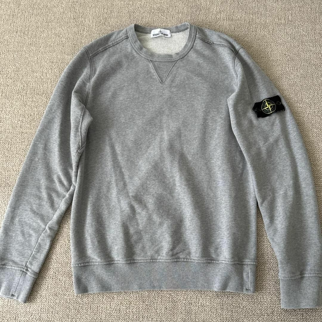 STONE ISLAND - STONE ISLAND クルーネックVガゼット スウェット STONE ISLAND - STONE ISLAND クルーネックVガゼット スウェット
