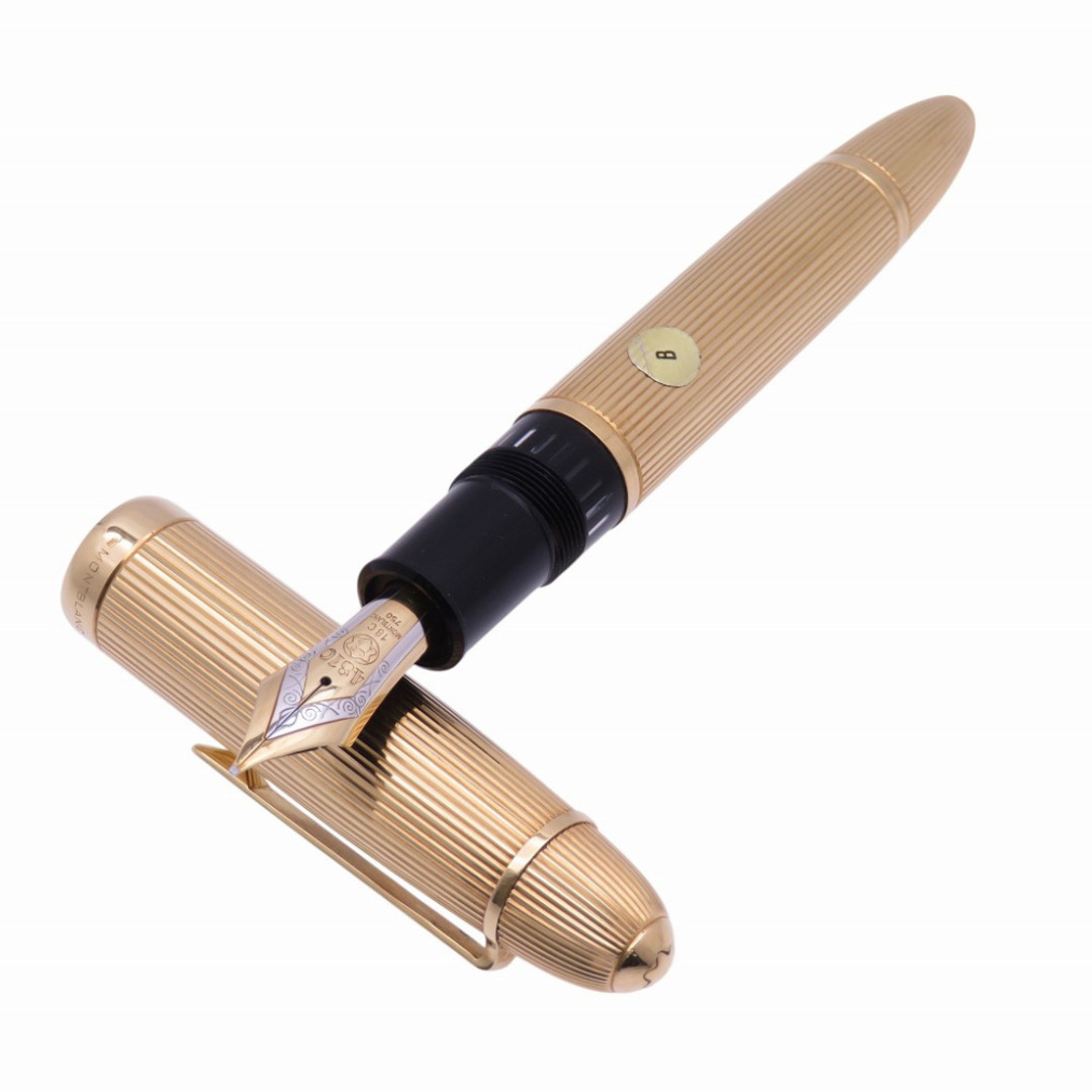 MONTBLANC - 美品 モンブラン 18K 金無垢 万年筆 K18イエロー MONTBLANC - 美品 モンブラン 18K 金無垢 万年筆 K18イエロー