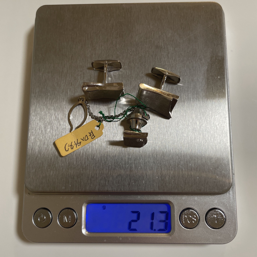 ジュエリーマキ - K14WG Pt900 カフスボタン ネクタイピン ジュエリーマキ - K14WG Pt900 カフスボタン ネクタイピン