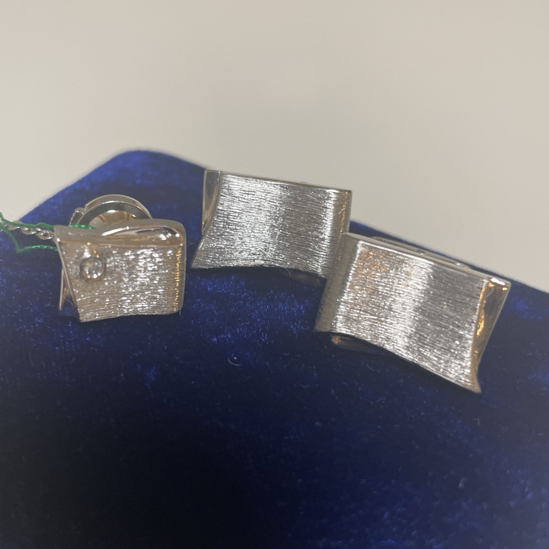 ジュエリーマキ - K14WG Pt900 カフスボタン ネクタイピン ジュエリーマキ - K14WG Pt900 カフスボタン ネクタイピン