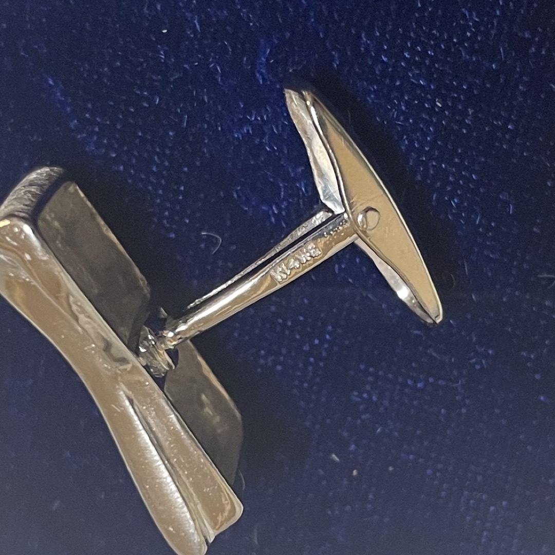 ジュエリーマキ - K14WG Pt900 カフスボタン ネクタイピン ジュエリーマキ - K14WG Pt900 カフスボタン ネクタイピン