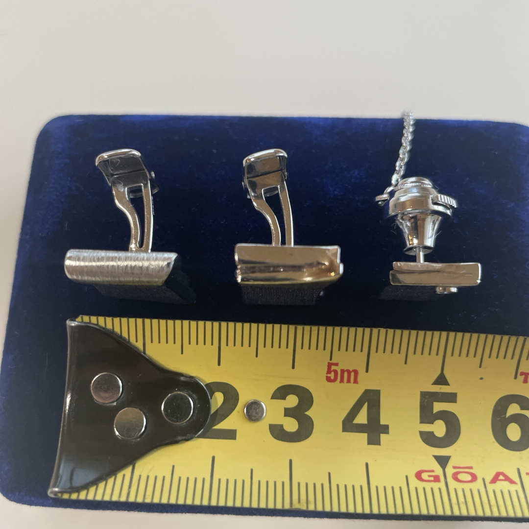 ジュエリーマキ - K14WG Pt900 カフスボタン ネクタイピン ジュエリーマキ - K14WG Pt900 カフスボタン ネクタイピン