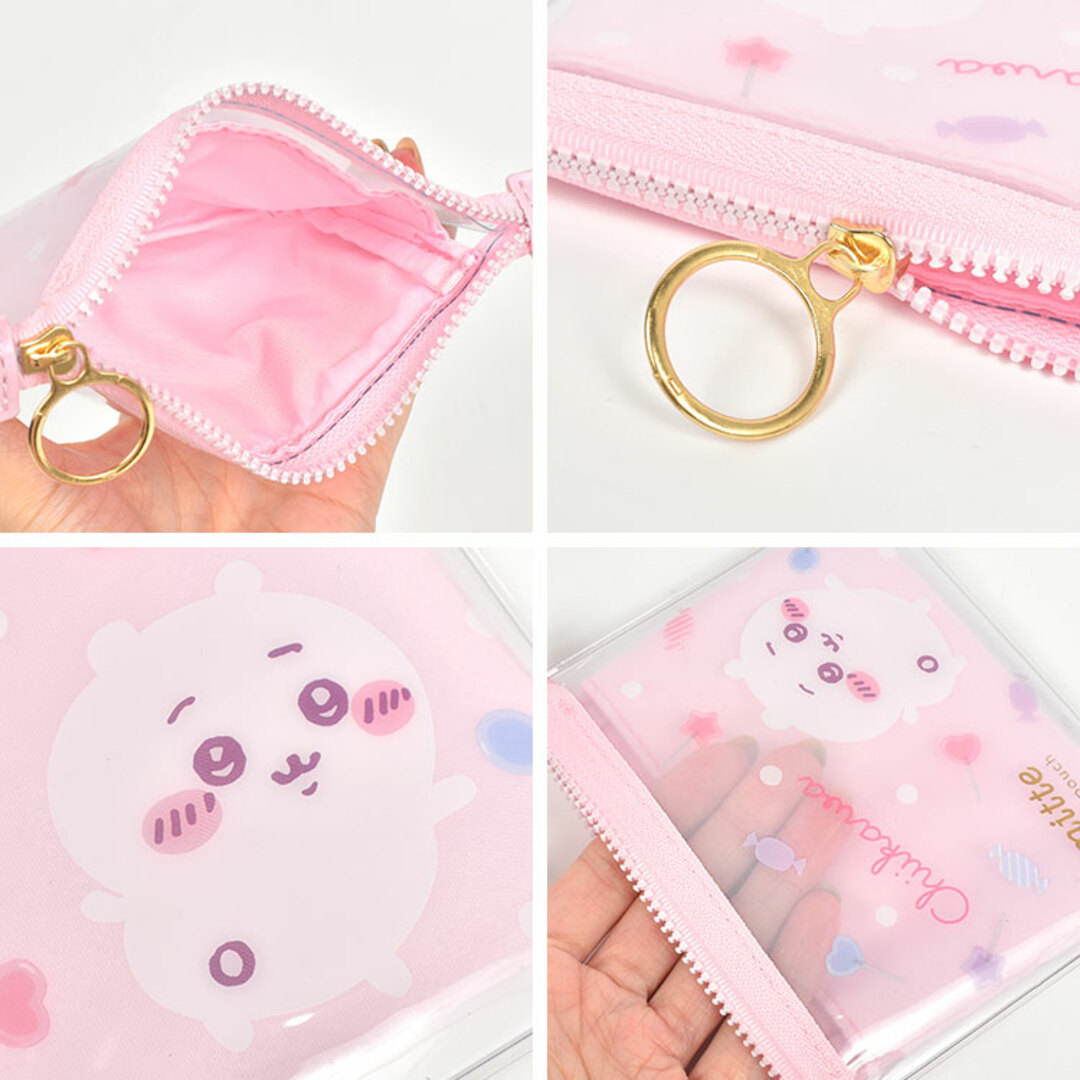 ちいかわ ポーチ クリア フラットポーチ 小さめ かわいい クリア