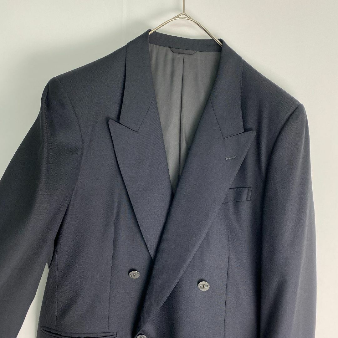 バレンシアガ　スーツ　セレモニー　ダブル　カシミヤ混　希少　レア　ロゴボタン バレンシアガ スーツ セレモニー ダブル カシミヤ混 希少 レア