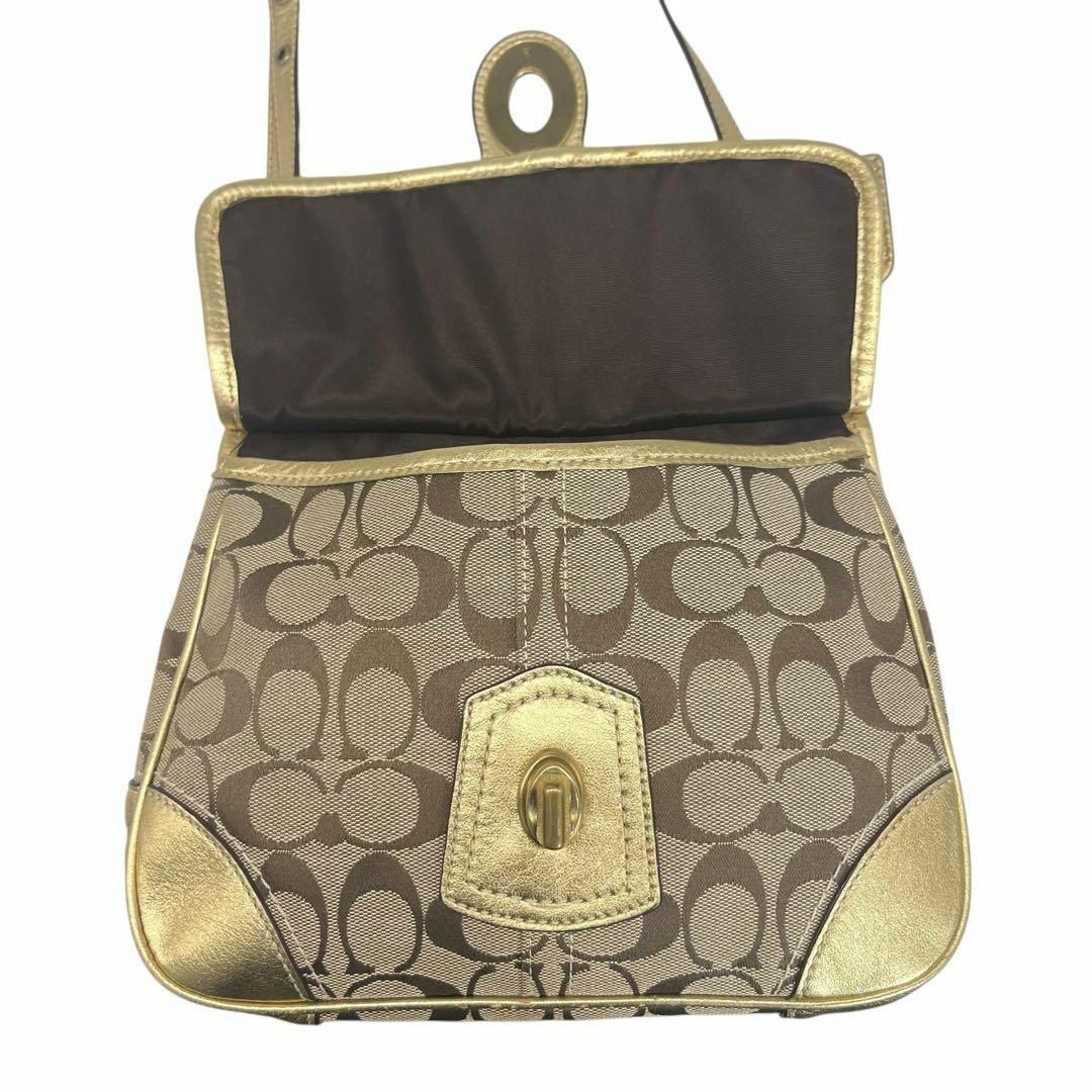 COACH - コーチ ショルダーバッグ ターンロック シグネチャー COACH - コーチ ショルダーバッグ ターンロック シグネチャー