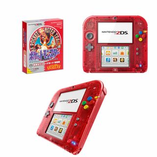 ニンテンドー2DS(ニンテンドー2DS)の(本体)ニンテンドー2DS ポケットモンスター 赤 限定パック(FTR-S-RBDK) 任天堂(携帯用ゲーム機本体)