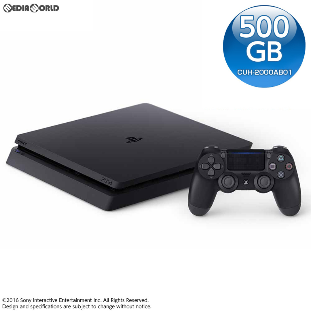 PlayStation4(プレイステーション4)の(本体)プレイステーション4 PlayStation4 ジェット・ブラック HDD500GB(CUH-2000AB01) ソニー・インタラクティブエンタテインメント エンタメ/ホビーのゲームソフト/ゲーム機本体(家庭用ゲーム機本体)の商品写真