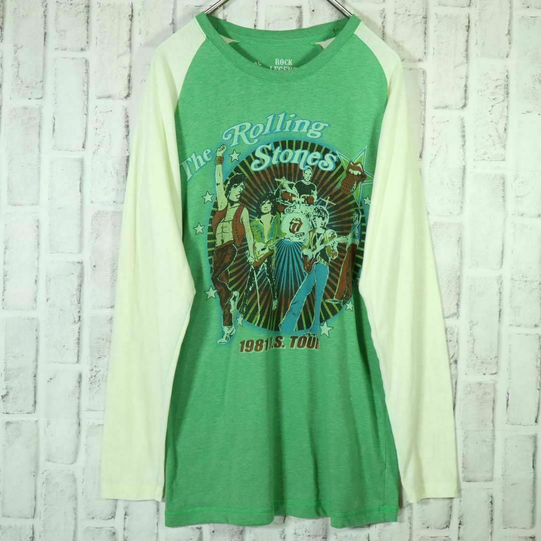 レトロ古着】ラグランスリーブTシャツ ローリングストーンズ レトロ古着】ラグランスリーブTシャツ ローリングストーンズ