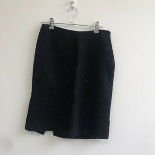 【TO BE CHIC】トゥービーシック　黒　４０　スカート　ウール　無地　シンプル　ボトムス(その他)