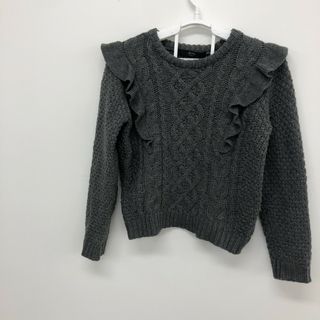 【Anatelier　Edition】アナトリエ エディション　グレ－	　長袖ニット　無地　シンプル　トップス(ニット/セーター)