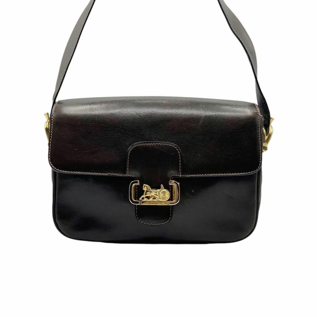 CELINE - ⭐️良品⭐️ セリーヌ 馬車金具 レザー ショルダー CELINE - ⭐️良品⭐️ セリーヌ 馬車金具 レザー ショルダー