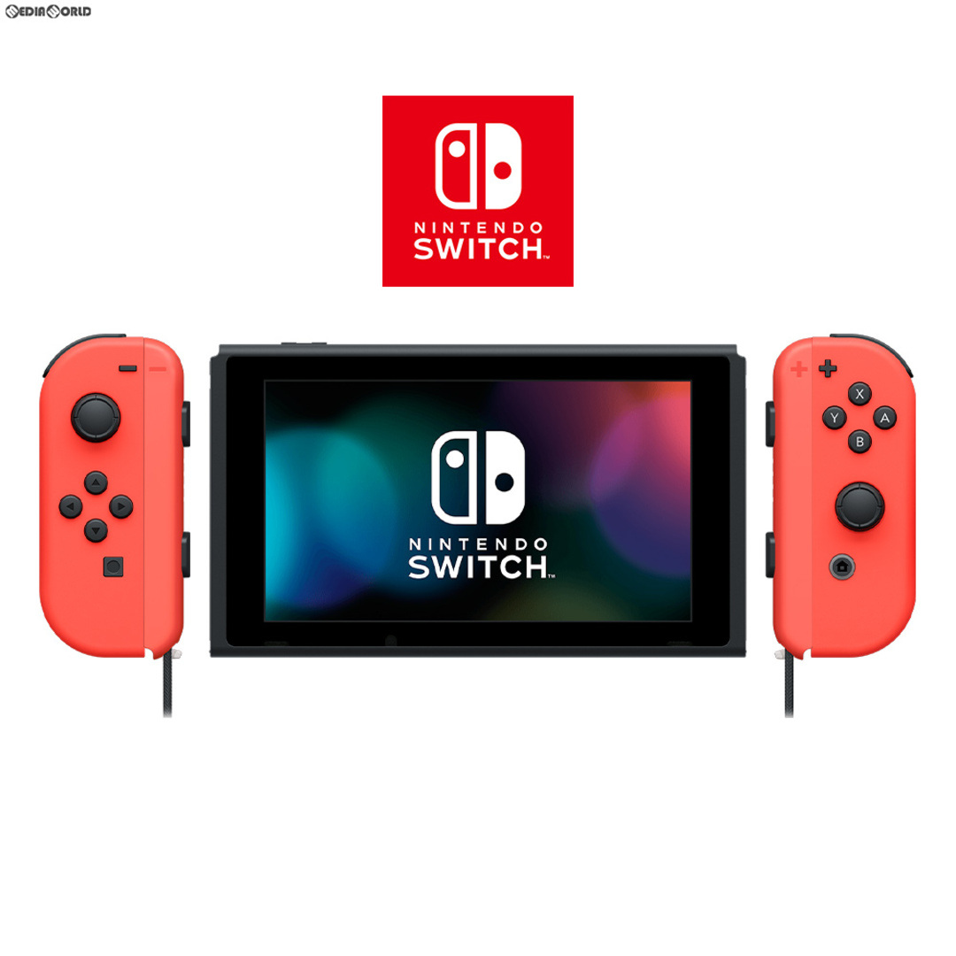 Nintendo Switch(ニンテンドースイッチ)の(本体)マイニンテンドーストア限定 Nintendo Switch(ニンテンドースイッチ) カスタマイズ Joy-Con(L)/(R) ネオンレッド Joy-Conストラップ ネオンレッド(HAC-S-KABAA) 任天堂 エンタメ/ホビーのゲームソフト/ゲーム機本体(家庭用ゲーム機本体)の商品写真