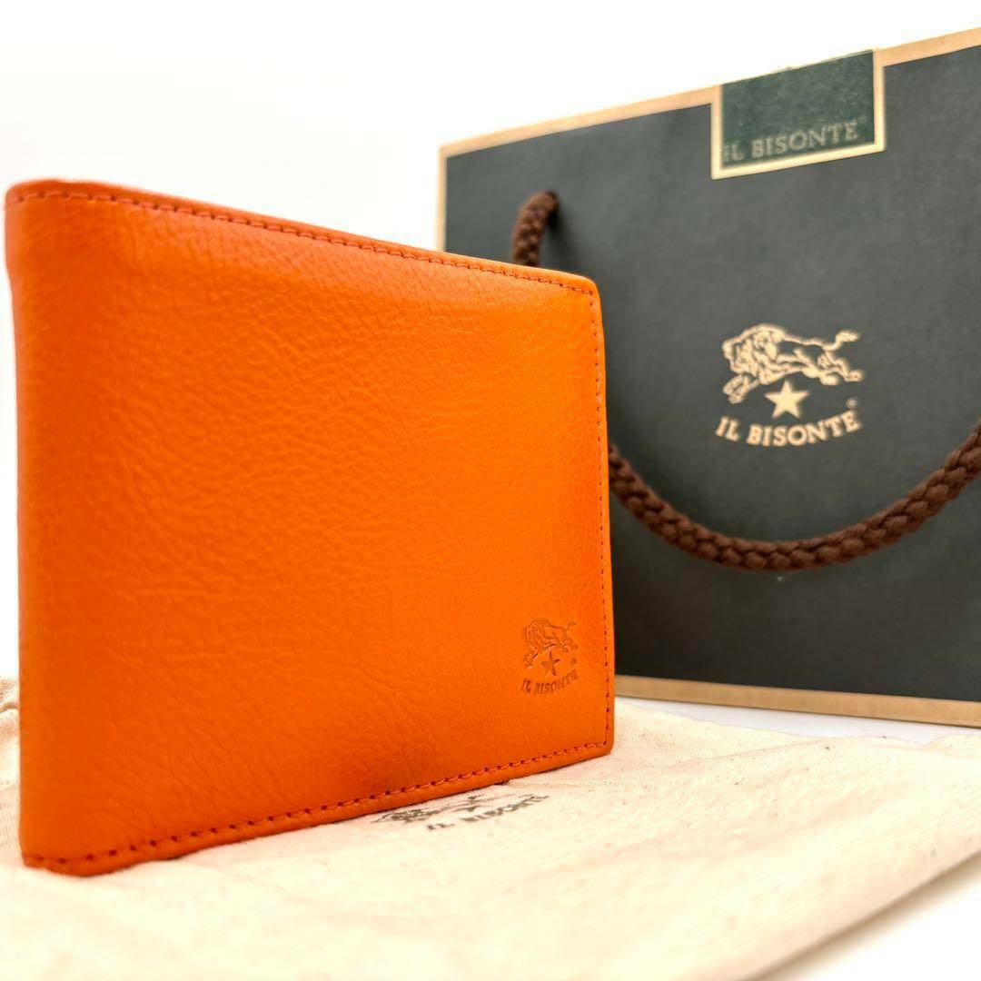 IL BISONTE - IL BISONTE イルビゾンテ 現行 二つ折り財布 ロゴ IL BISONTE - IL BISONTE イルビゾンテ 現行 二つ折り財布 ロゴ