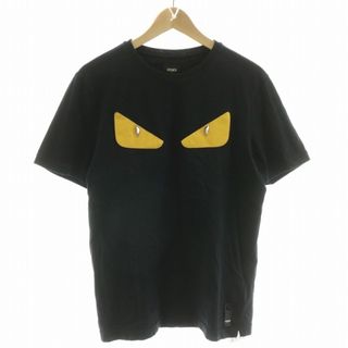 FENDI - フェンディ Tシャツ 半袖 モンスター 羊革 48 M 黒 FENDI - フェンディ Tシャツ 半袖 モンスター 羊革 48 M 黒