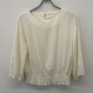 【AG by aquagirl】エージーバイアクアガール　クリーム系　M　ブラウス　無地　シンプル　長袖トップス(シャツ/ブラウス(長袖/七分))