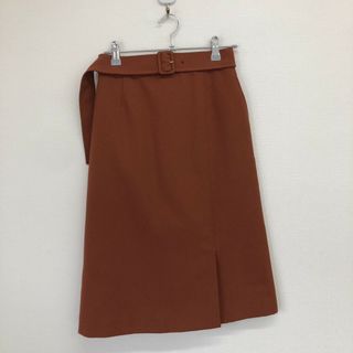 ミッシェルクラン(MICHEL KLEIN)の【MICHEL KLEIN】ミッシェルクラン スカート 膝丈スカート 36 茶系 ウエストベルト(その他)
