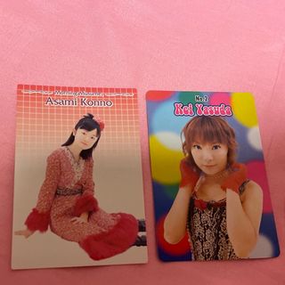 紺野あさ美　保田圭　カード　写真　モーニング娘。(アイドルグッズ)