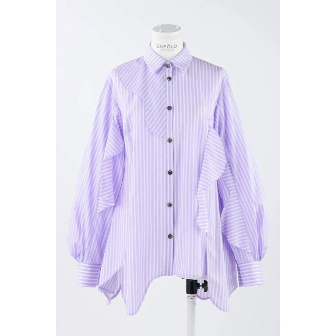 ENFOLD - ENFOLD MIX WAVE SHIRT ミックスウェーブシャツ ENFOLD - ENFOLD MIX WAVE SHIRT ミックスウェーブシャツ