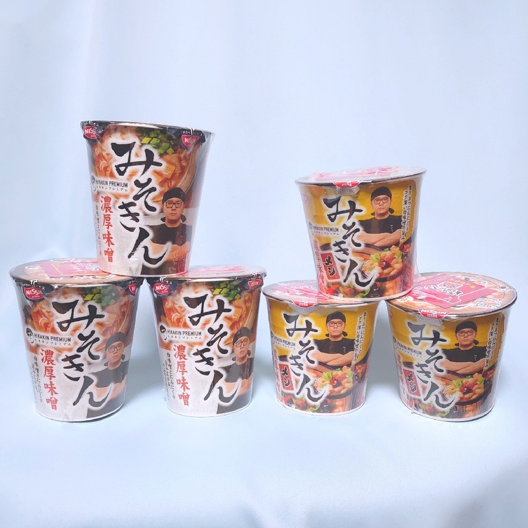 日清食品 - みそきん カップ麺 カップ飯 6個セット HIKAKIN 日清食品 - みそきん カップ麺 カップ飯 6個セット HIKAKIN