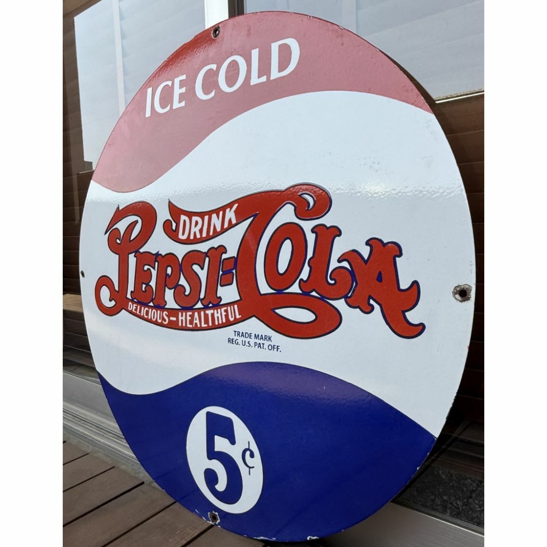 ペプシPEPSI 看板 PEPSI ICE COLD 76cm 世田谷ベース ペプシPEPSI 看板 PEPSI ICE COLD 76cm 世田谷ベース - メルカリ