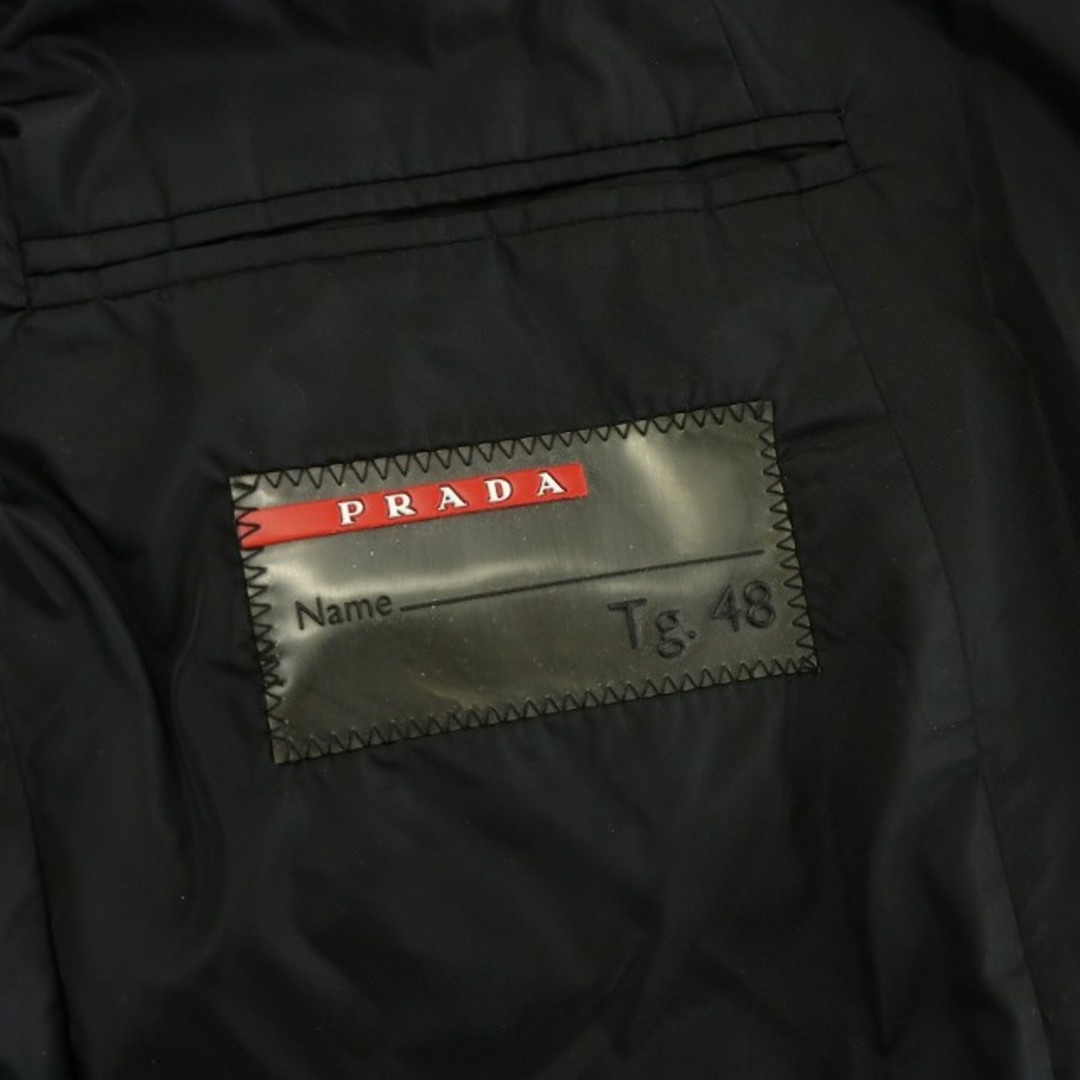 プラダスポーツ テーラードジャケット ナイロン 中綿 48 L 黒 プラダスポーツ テーラードジャケット ナイロン 中綿 48 L 黒
