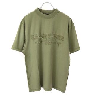 BALENCIAGA(Tシャツ/カットソー(半袖/袖なし) ・ グリーン BALENCIAGA(Tシャツ/カットソー(半袖/袖なし) ・ グリーン