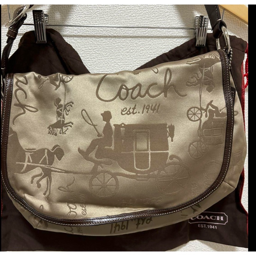 COACH - COACH コーチ 2WAYバッグ 馬車柄 ホワイトF14888 匿名 COACH - COACH コーチ 2WAYバッグ 馬車柄 ホワイトF14888 匿名