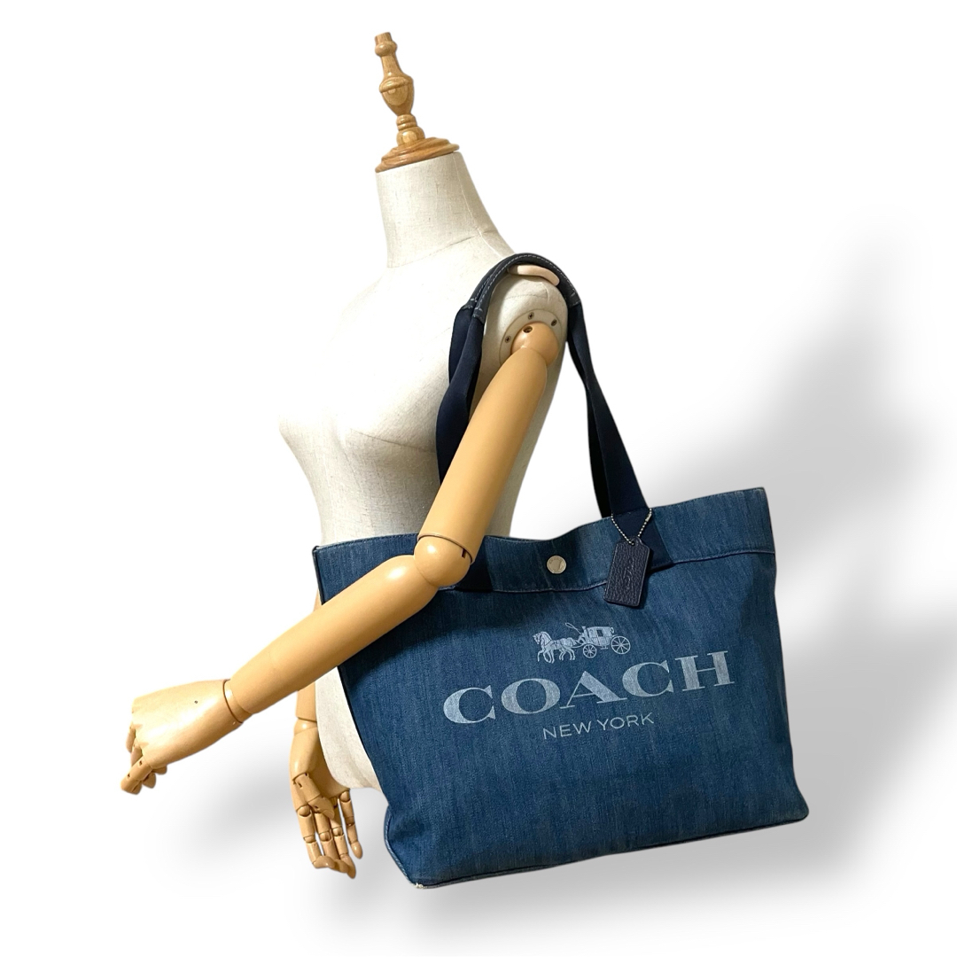 COACH - 美品 コーチ トートバッグ デニムトート 肩掛け COACH - 美品 コーチ トートバッグ デニムトート 肩掛け