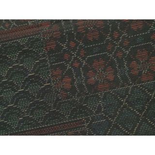 平和屋着物■本場大島紬　泥染め　色紙重ね吉祥文　正絹　逸品　CAAP2612ev(着物)