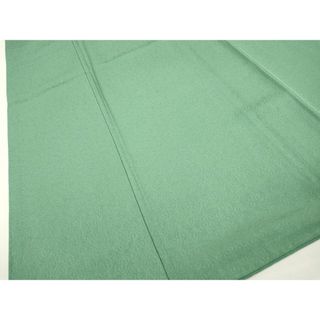 平和屋着物■上質な色無地　作家物　花地紋　青磁色　正絹　逸品　DAAQ2203fe(着物)