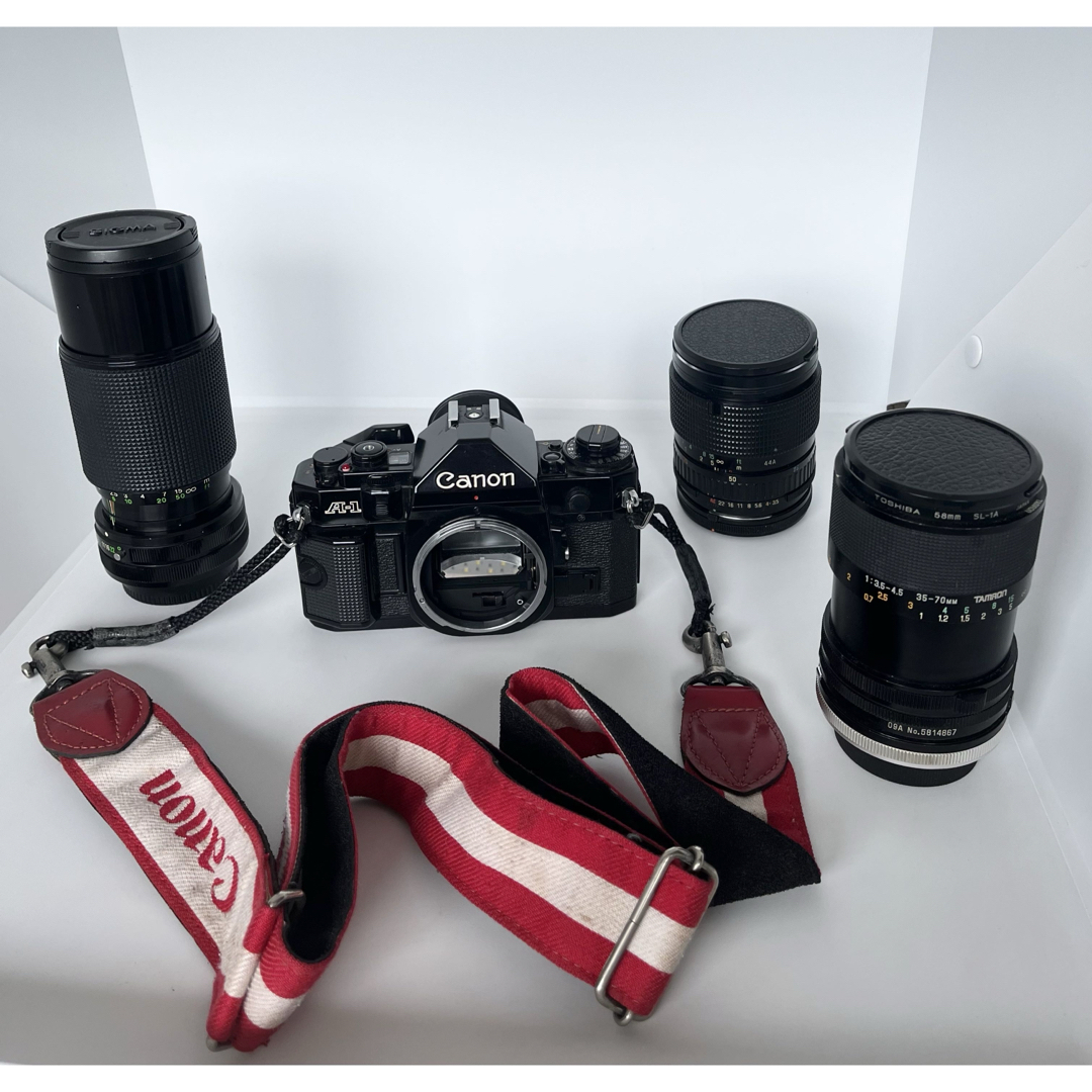 Canon - 【希少・動作品】Canon A-1 フィルムカメラ + レンズ3 Canon - 【希少・動作品】Canon A-1 フィルムカメラ + レンズ3