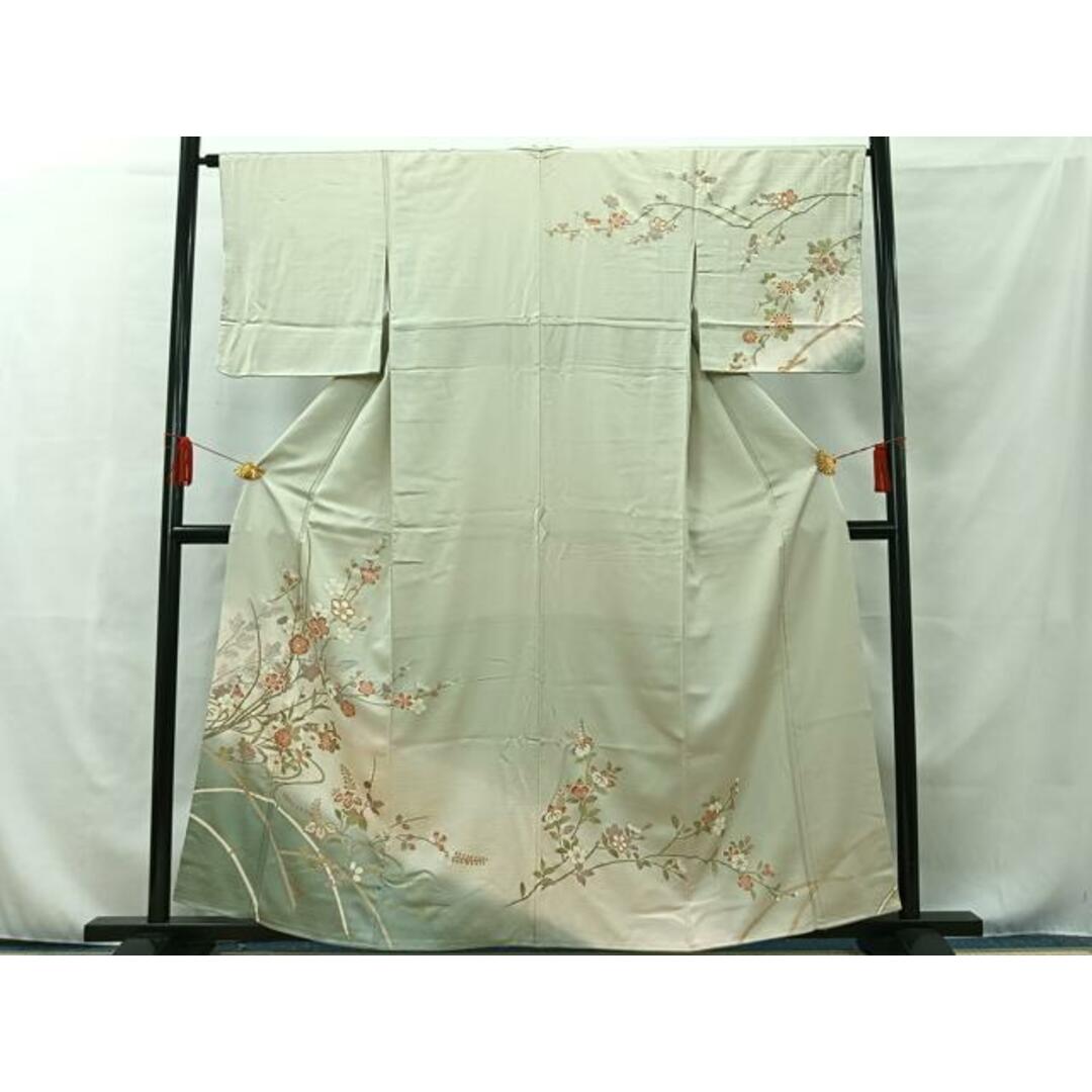平和屋着物□訪問着 籬枝花文 暈し染め 金彩 正絹 逸品 平和屋着物□訪問着 籬枝花文 暈し染め 金彩 正絹 逸品