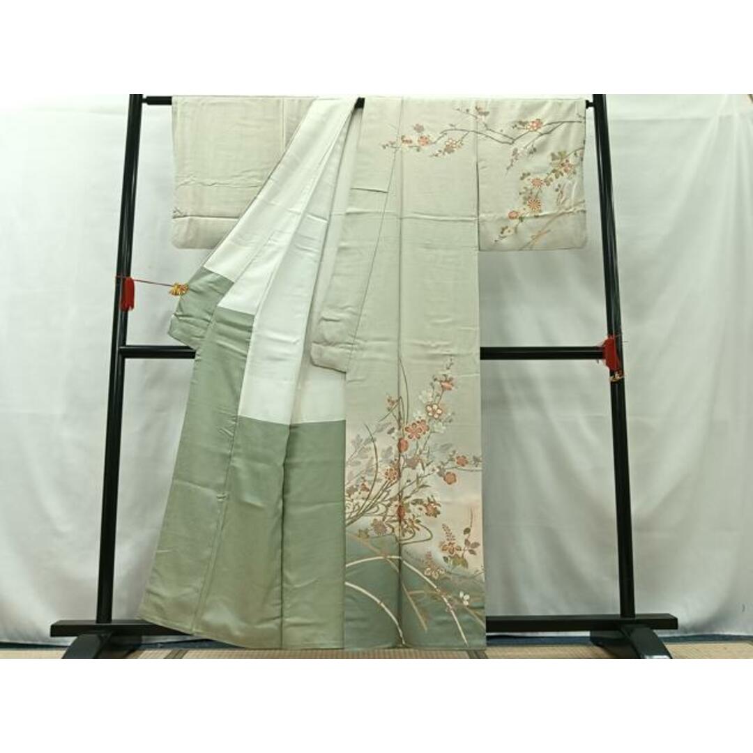 平和屋着物□訪問着 籬枝花文 暈し染め 金彩 正絹 逸品 平和屋着物□訪問着 籬枝花文 暈し染め 金彩 正絹 逸品