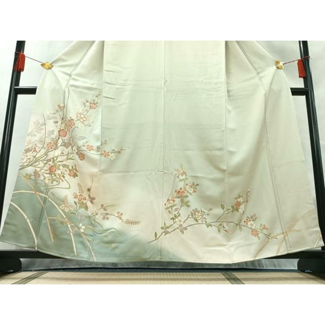 平和屋着物□訪問着 籬枝花文 暈し染め 金彩 正絹 逸品 平和屋着物□訪問着 籬枝花文 暈し染め 金彩 正絹 逸品
