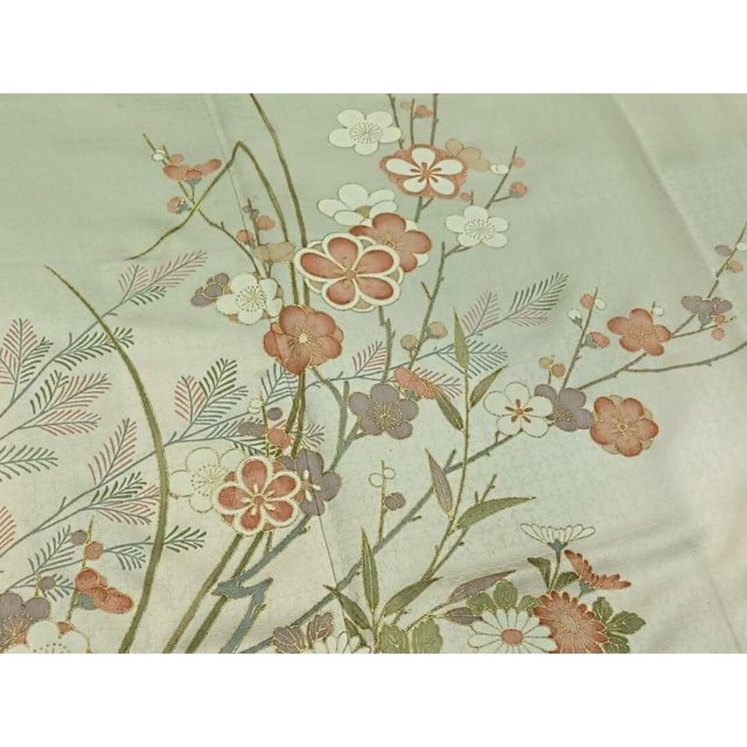 平和屋着物□訪問着 籬枝花文 暈し染め 金彩 正絹 逸品 平和屋着物□訪問着 籬枝花文 暈し染め 金彩 正絹 逸品