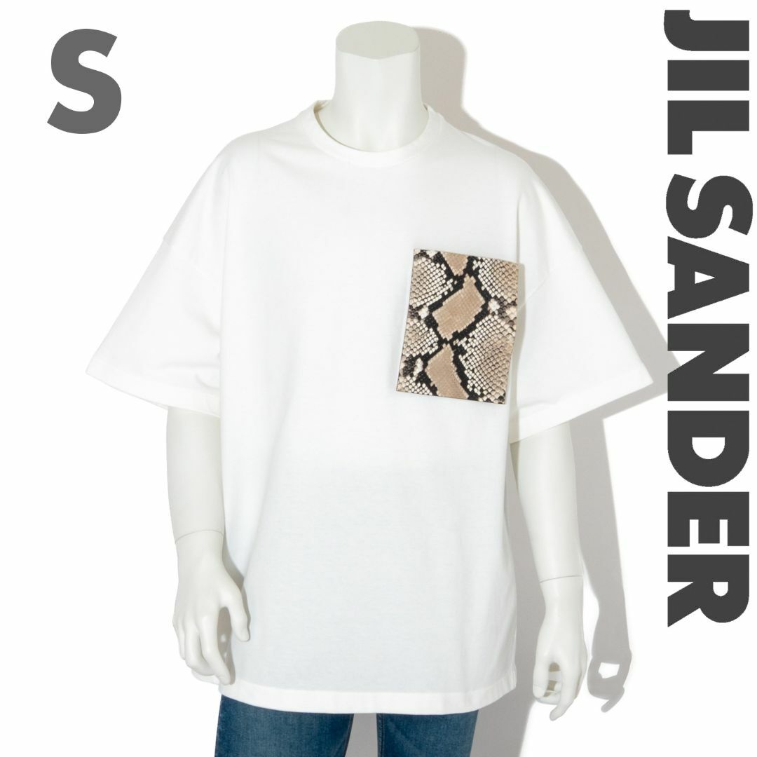 JIL SANDER - 新品 JIL SANDER Snake Patched Pocket 白T Mの JIL SANDER - 新品 JIL SANDER Snake Patched Pocket 白T Mの