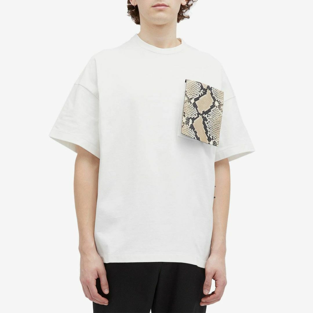 JIL SANDER - 新品 JIL SANDER Snake Patched Pocket 白T Mの JIL SANDER - 新品 JIL SANDER Snake Patched Pocket 白T Mの