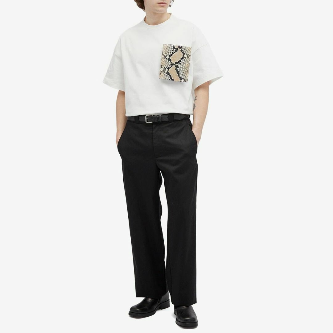 JIL SANDER - 新品 JIL SANDER Snake Patched Pocket 白T Mの JIL SANDER - 新品 JIL SANDER Snake Patched Pocket 白T Mの